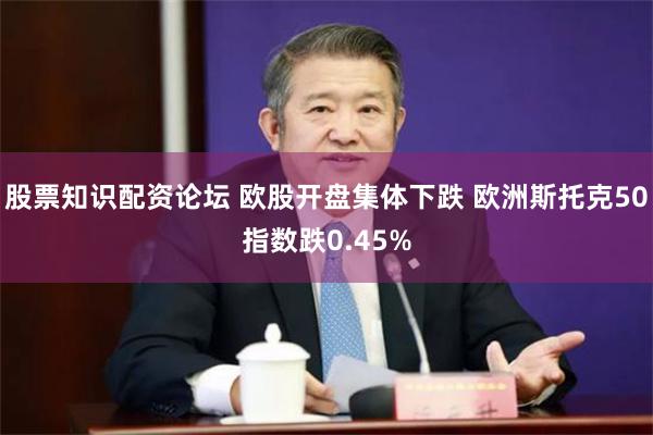 股票知识配资论坛 欧股开盘集体下跌 欧洲斯托克50指数跌0.45%