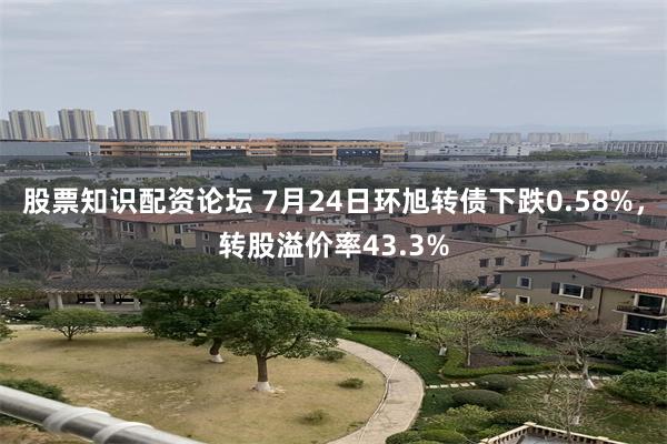 股票知识配资论坛 7月24日环旭转债下跌0.58%，转股溢价率43.3%