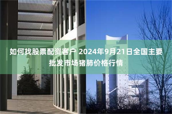 如何找股票配资客户 2024年9月21日全国主要批发市场猪肺价格行情