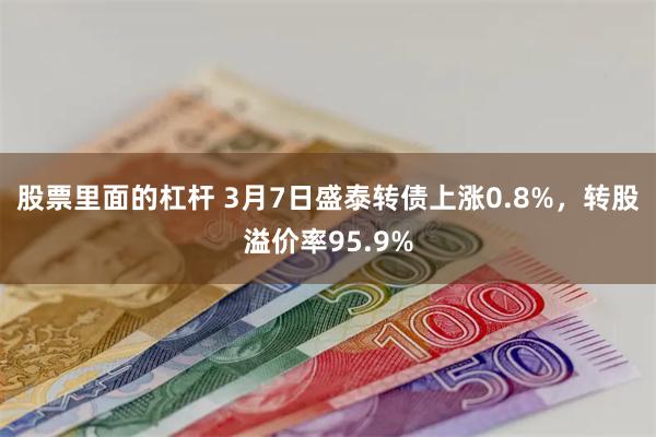 股票里面的杠杆 3月7日盛泰转债上涨0.8%，转股溢价率95.9%